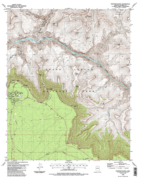 Phantom Ranch, Arizona (7.5'×7.5' Topographic Quadrangle) - Wide World Maps & MORE!