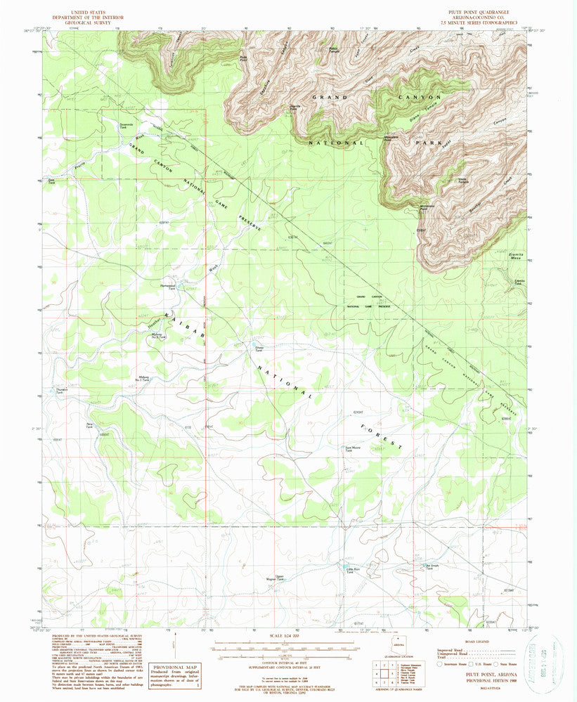 PIUTE POINT, Arizona (7.5'×7.5' Topographic Quadrangle) - Wide World Maps & MORE! - Map - Wide World Maps & MORE! - Wide World Maps & MORE!
