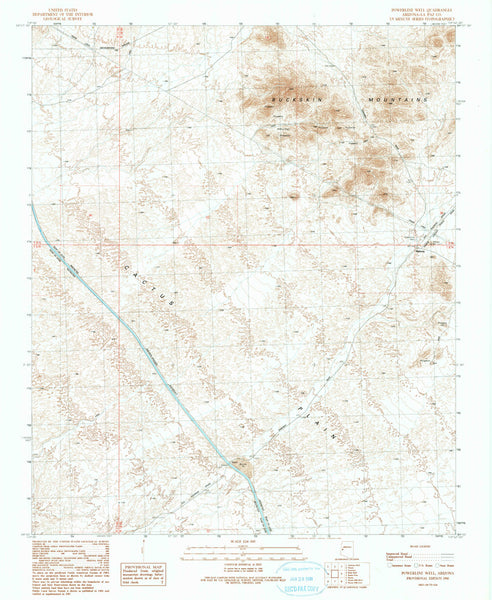 Powerline Well, Arizona (7.5'×7.5' Topographic Quadrangle) - Wide World Maps & MORE! - Map - Wide World Maps & MORE! - Wide World Maps & MORE!