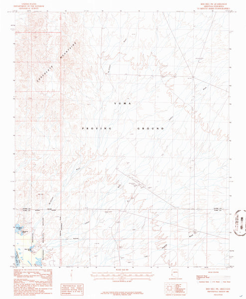 RED HILL SW, Arizona-California 7.5' - Wide World Maps & MORE! - Map - Wide World Maps & MORE! - Wide World Maps & MORE!