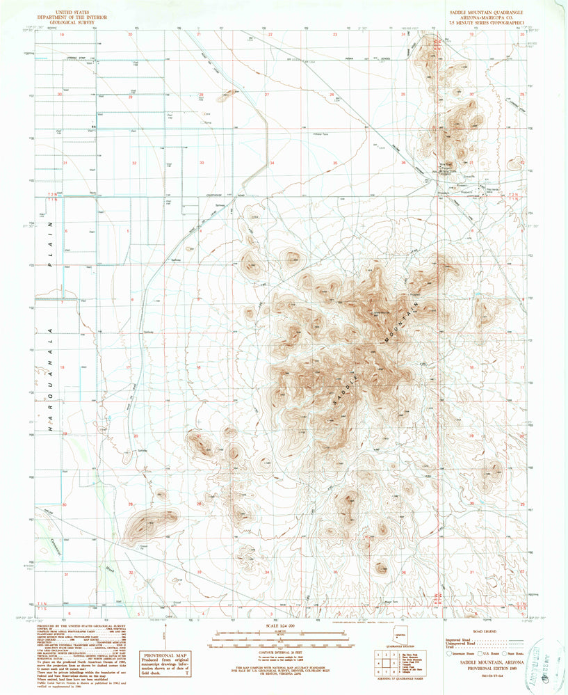 Saddle Mountain, Arizona (7.5'×7.5' Topographic Quadrangle) - Wide World Maps & MORE! - Map - Wide World Maps & MORE! - Wide World Maps & MORE!