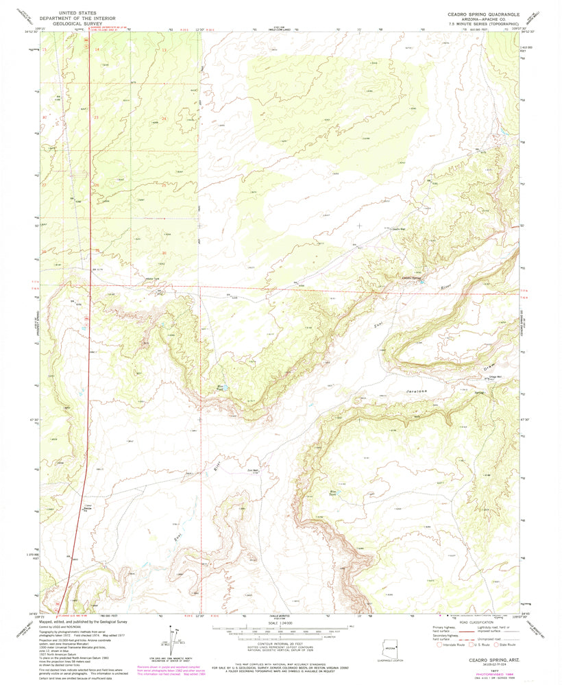 CEADRO SPRING, Arizona (7.5'×7.5' Topographic Quadrangle) - Wide World Maps & MORE! - Map - Wide World Maps & MORE! - Wide World Maps & MORE!