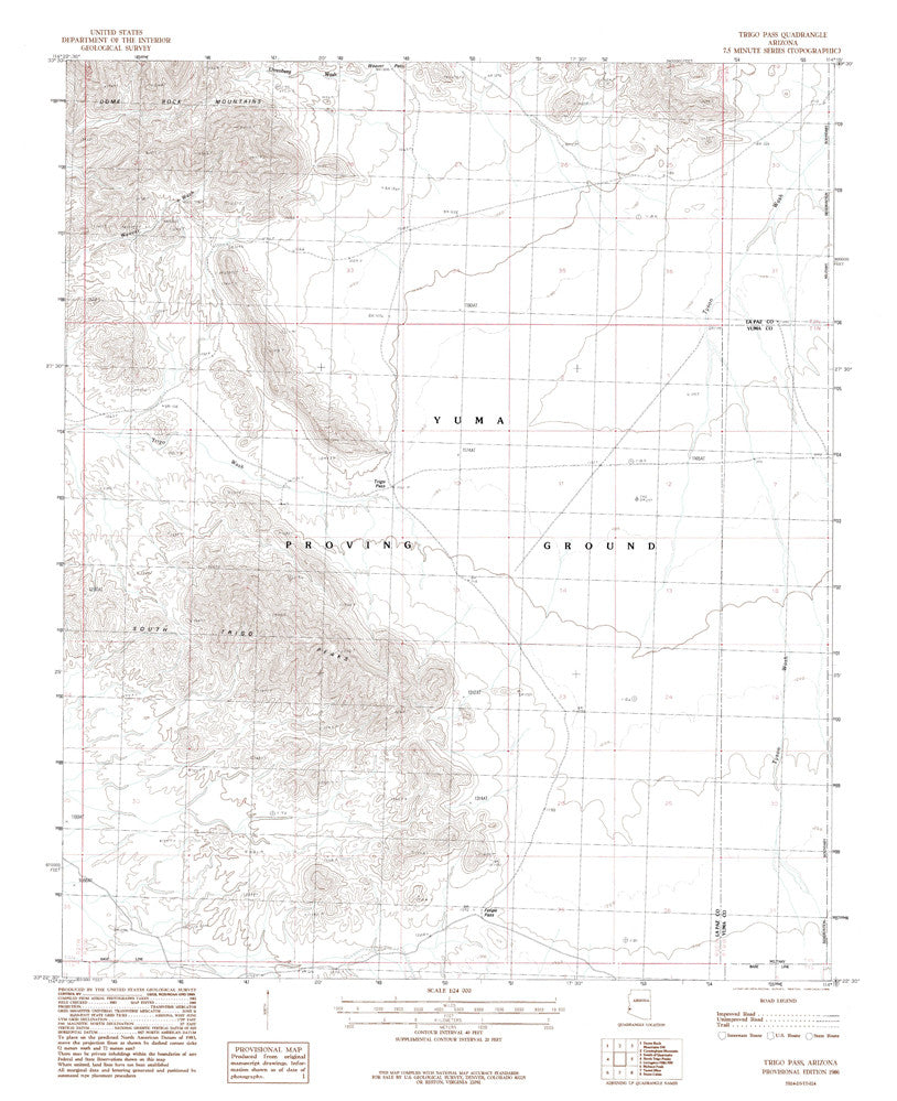 TRIGO PASS, Arizona 7.5' - Wide World Maps & MORE! - Map - Wide World Maps & MORE! - Wide World Maps & MORE!