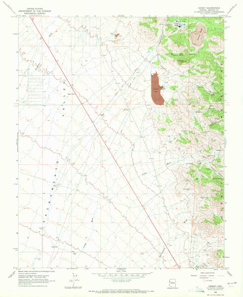 Cerbat, Arizona (7.5'×7.5' Topographic Quadrangle) - Wide World Maps & MORE! - Map - Wide World Maps & MORE! - Wide World Maps & MORE!