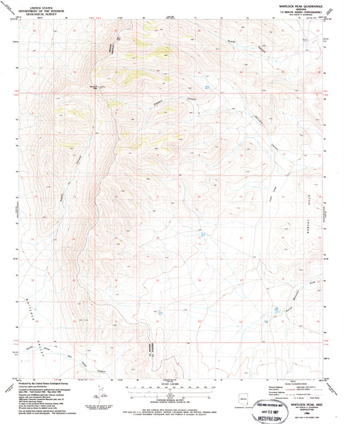 WHITLOCK PEAK, Arizona (7.5'×7.5' Topographic Quadrangle) - Wide World Maps & MORE! - Map - Wide World Maps & MORE! - Wide World Maps & MORE!