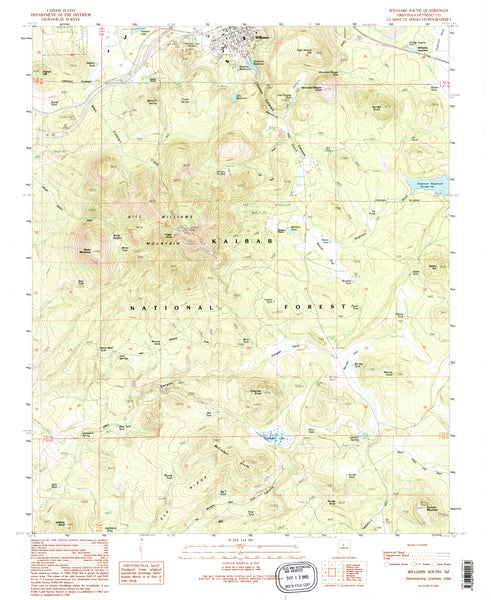 Williams SOUTH, AZ (7.5'×7.5' Topographic Quadrangle) - Wide World Maps & MORE! - Map - Wide World Maps & MORE! - Wide World Maps & MORE!