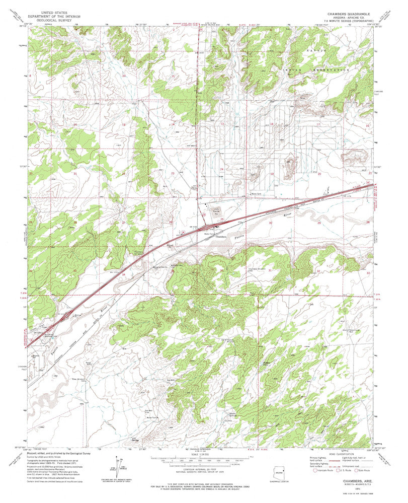 CHAMBERS, Arizona 7.5' - Wide World Maps & MORE! - Map - Wide World Maps & MORE! - Wide World Maps & MORE!
