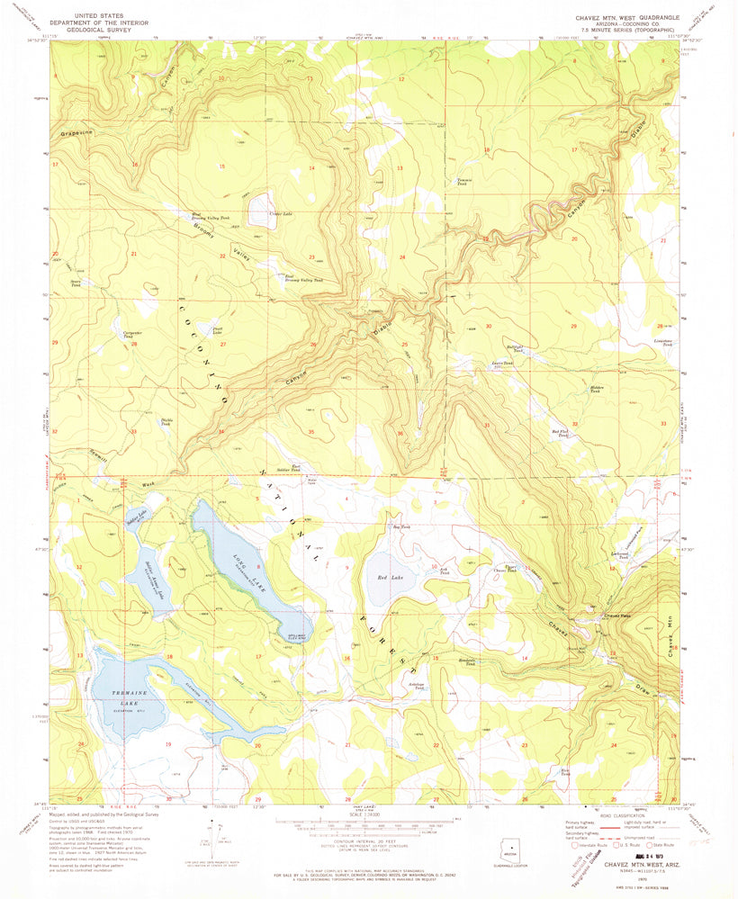 CHAVEZ MTN WEST, AZ (7.5'×7.5' Topographic Quadrangle) - Wide World Maps & MORE! - Map - Wide World Maps & MORE! - Wide World Maps & MORE!