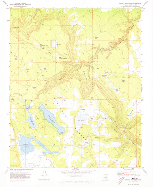 CHAVEZ MTN WEST, AZ (7.5'×7.5' Topographic Quadrangle) - Wide World Maps & MORE! - Map - Wide World Maps & MORE! - Wide World Maps & MORE!