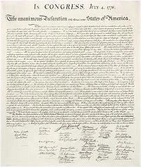 Declaration of Independence: Handwritten Edition -- Satin Laminated - Wide World Maps & MORE!