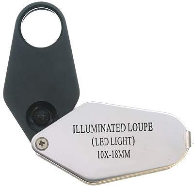 SE - Loupe - LED Illuminated, 10x, 18mm - MJ3619CL - Wide World Maps & MORE! - Office Product - SE - Wide World Maps & MORE!