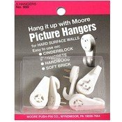 Moore Picture Hangers for Hardwall 5-Piece (6 Pack) - Wide World Maps & MORE! - Home - Moore Push-Pins - Wide World Maps & MORE!