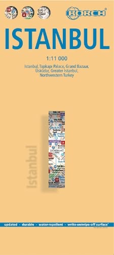 Laminated Istanbul Map (English, Spanish, French, Italian and German Edition) - Wide World Maps & MORE!