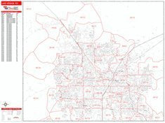 Las Vegas, NV Red Line Style All Streets & Highways Map - Wide World Maps & MORE! - Book - Wide World Maps & MORE! - Wide World Maps & MORE!