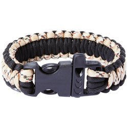 Maxam 9 Desert Paracord Bracelet with Whistle Buckle, Camo/Black - Wide World Maps & MORE! - Sports - Maxam - Wide World Maps & MORE!