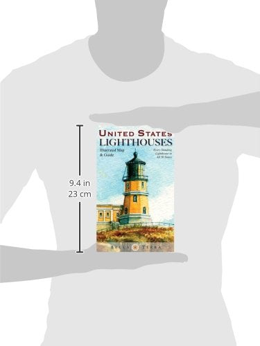 United States Lighthouses: Illustrated Map & Guide Paper/Non-Laminated - Wide World Maps & MORE!