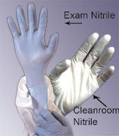 Cleanroom Nitrile Gloves, 12", Powder Free, Textured, Small - 100 / bag - Wide World Maps & MORE! - BISS - Cole Industries, Inc. - Wide World Maps & MORE!