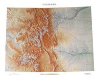 Colorado Topographical Wall Map by Raven Maps, Laminated Print Ready-to-Hang - Wide World Maps & MORE! - Map - Raven Maps - Wide World Maps & MORE!