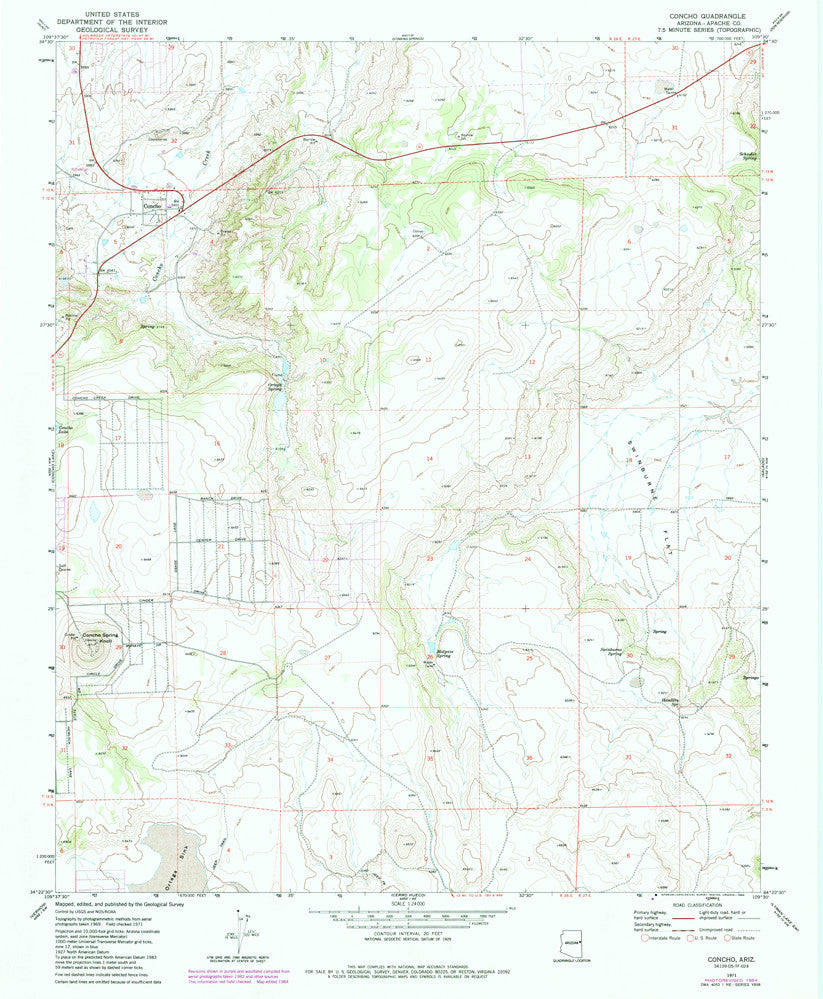 CONCHO, Arizona (7.5'×7.5' Topographic Quadrangle) - Wide World Maps & MORE! - Map - Wide World Maps & MORE! - Wide World Maps & MORE!