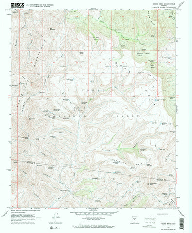 Cooks Mesa, Arizona 1967 (7.5'×7.5' Topographic Quadrangle) - Wide World Maps & MORE!