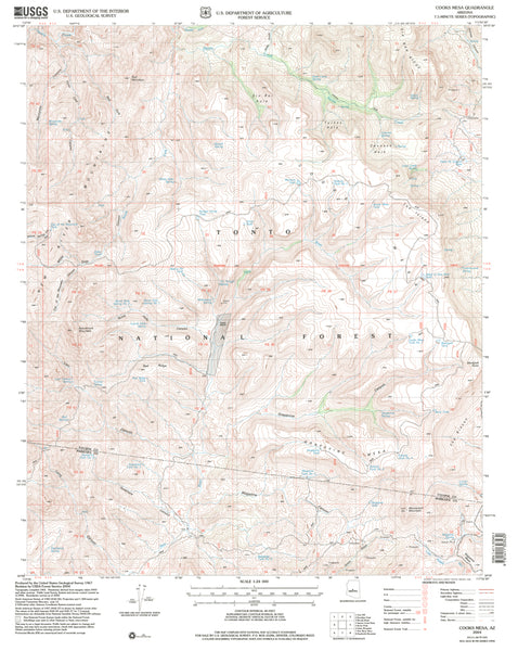 Cooks Mesa, Arizona (7.5'×7.5' Topographic Quadrangle) - Wide World Maps & MORE!