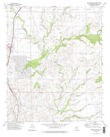 Cordes Junction, Arizona (7.5'×7.5' Topographic Quadrangle) - Wide World Maps & MORE!