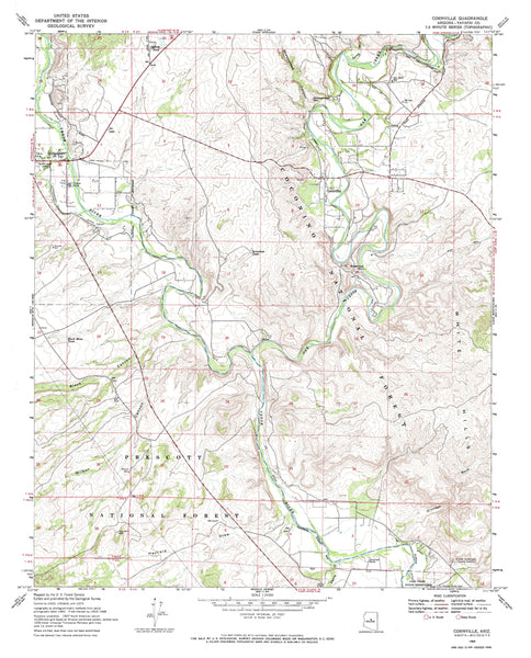 Cornville, Arizona (7.5'×7.5' Topographic Quadrangle) - Wide World Maps & MORE!