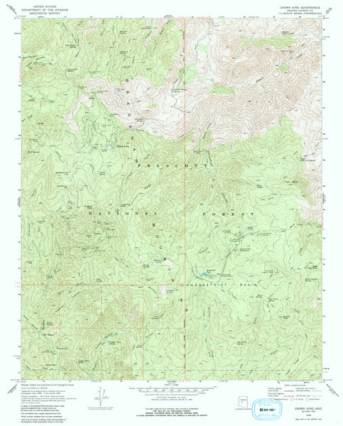 Crown King, Arizona (7.5'×7.5' Topographic Quadrangle) - Wide World Maps & MORE! - Map - Wide World Maps & MORE! - Wide World Maps & MORE!