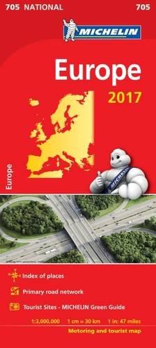 Europe 2017 National Map 705 (Michelin National Maps) - Wide World Maps & MORE! - Book - Wide World Maps & MORE! - Wide World Maps & MORE!