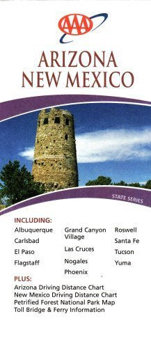 AAA Arizona & New Mexico: Including Albuquerque, Carlsbad, El Paso, Flagstaff, Grand Canyon Village, Las Cruces, Nogales, Phoenix, Roswell, Santa Fe, Tucson, Yuma: Plus Arizona & New Mexico Driving Distance Chart, Petrified Forest National Park Map, (Toll - Wide World Maps & MORE! - Book - Wide World Maps & MORE! - Wide World Maps & MORE!