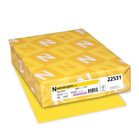 Neenah Astrobrights Premium Color Paper, 24 lb, 8.5 x 11 Inches, 500 Sheets - Wide World Maps & MORE! - Office Product - Neenah - Wide World Maps & MORE!