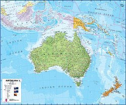 Australasia, Pol, 39x47 Lam - Wide World Maps & MORE! - Book - HEMA - Wide World Maps & MORE!