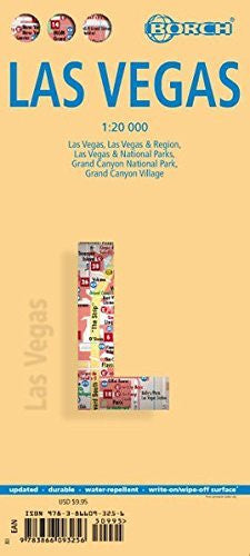 Laminated Las Vegas City Streets Map by Borch (English Edition) - Wide World Maps & MORE! - Book - Borch - Wide World Maps & MORE!