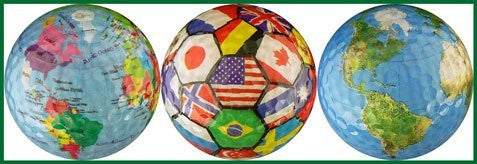 World Collection Globe / International Flags / Earth Golf Ball Gift Set - Wide World Maps & MORE! - Toy - EnjoyLife Inc - Wide World Maps & MORE!