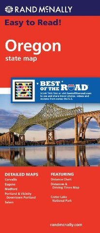 Rand McNally Easy To Read! Oregon State Map - Wide World Maps & MORE! - Map - Rand McNally - Wide World Maps & MORE!