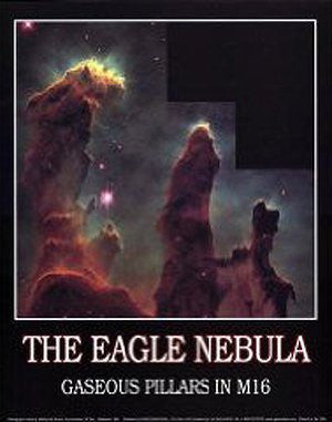 The Eagle Nebula: Gaseous Pillars in M16 Gloss Laminated - Wide World Maps & MORE! - Book - Wide World Maps & MORE! - Wide World Maps & MORE!