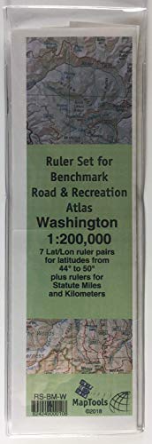 MapTools Ruler Set for Benchmark Road & Recreation Atlas - Washington - Wide World Maps & MORE! - Sports - MapTools - Wide World Maps & MORE!