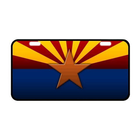Arizona State Flag Durable Aluminum Car License Plate 11.8" x 6.1" - Wide World Maps & MORE! - Sports - Arizona Flag License Plate - Wide World Maps & MORE!