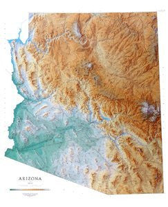 Raven Maps & Images Arizona Wall Map (With Material: Paper - Non Laminated) - Wide World Maps & MORE! - Map - Raven Maps & Images - Wide World Maps & MORE!