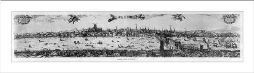 Historic Print (M): Visscher's view of London, 1616 - Wide World Maps & MORE! - Home - Library Images - Wide World Maps & MORE!