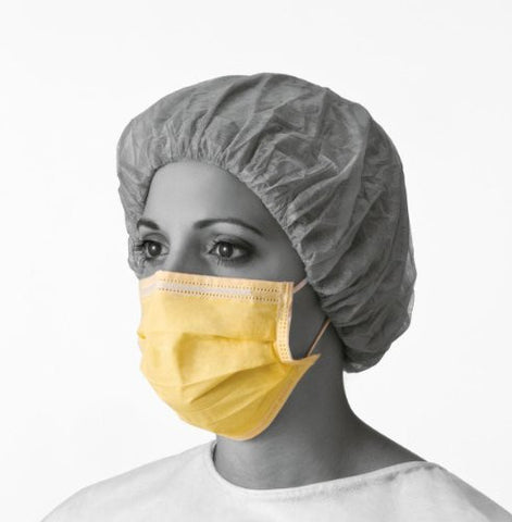 Medline NON27110 Isolation Face Masks with Earloops, Latex Free, Yellow (Pack of 300) - Wide World Maps & MORE! - Health and Beauty - Medline - Wide World Maps & MORE!