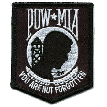 U.S. POW*MIA: An Embroidered Iron-On Patch - Wide World Maps & MORE! -  - Wide World Maps & MORE! - Wide World Maps & MORE!