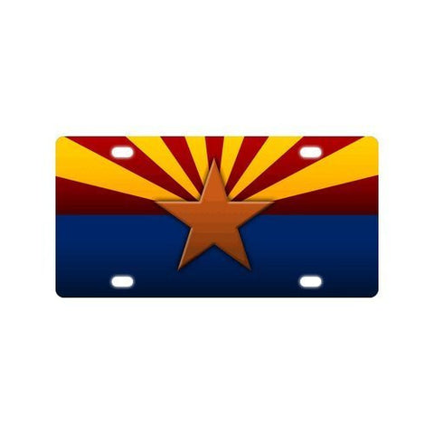 Arizona State Flag Strong AndDurable Aluminum Car License Plate 12" X 6" - Wide World Maps & MORE! - Sports - Arizona Flag License Plate - Wide World Maps & MORE!
