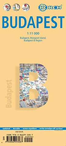 Laminated Budapest City Streets Map by Borch (English Edition) - Wide World Maps & MORE! - Book - Borch - Wide World Maps & MORE!
