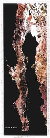 Baja Peninsula Infared From Space Satellite Map Gloss Laminated - Wide World Maps & MORE! - Book - Wide World Maps & MORE! - Wide World Maps & MORE!