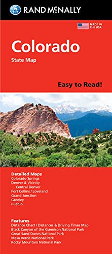 Rand McNally Easy To Read Folded Map: Colorado State Map - Wide World Maps & MORE!