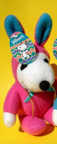 8" Plush Peanuts Snoopy in Pink Bunny Rabbit Costume Doll Toy - Wide World Maps & MORE! - Toy - Whitman's - Wide World Maps & MORE!