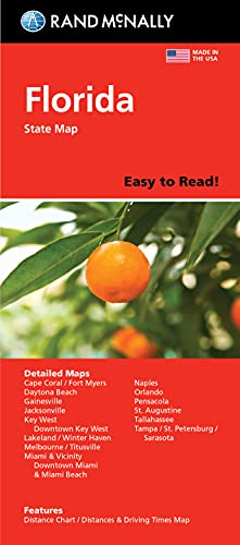 Rand McNally Easy To Read Folded Map: Florida State Map - Wide World Maps & MORE!