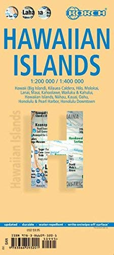 Laminated Hawaiian Islands Map by Borch (English Edition) - Wide World Maps & MORE! - Book - Borch - Wide World Maps & MORE!
