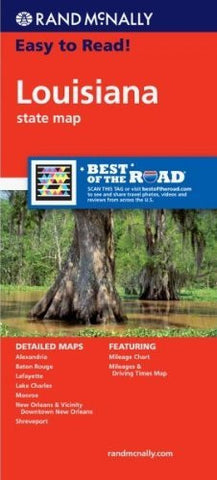 Rand McNally Easy To Read: Louisiana State Map - Wide World Maps & MORE! - Book - Rand McNally and Company (COR) - Wide World Maps & MORE!